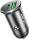 USB-C Car Charger Adapter, Mini All-Metal Dual Ports Fast Charging 60W PD + 30W QC3.0 Universal for iPhone, Samsung