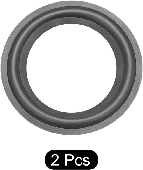 Speaker Foam Edge Surround Rings, Rubber Subwoofer Rings Replacement Parts, 5.5 inch/Black, 2Pack
