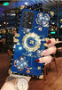 Samsung Galaxy S21 Ultra Bling Case, Gold Fashion Square Bling Diamond Glitter Soft Trunk Cover with Ring Holder