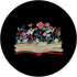 Flower Bookworm Avid Reader Gift, Floral Book Reading Nerd PopSockets Standard PopGrip