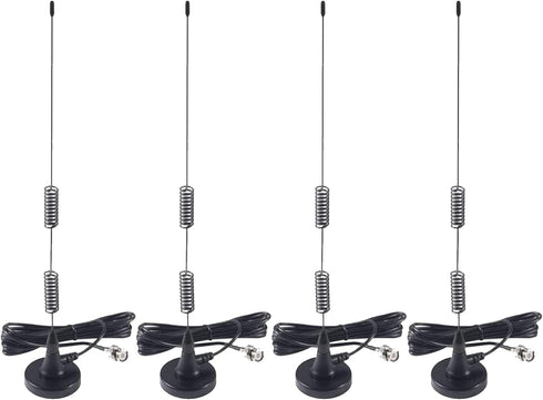 AEDIKO 4pcs Police Scanner Antenna - 20-1300MHz HF VHF UHF Ham Radio BNC
