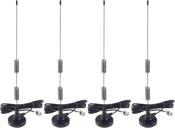 AEDIKO 4pcs Police Scanner Antenna - 20-1300MHz HF VHF UHF Ham Radio BNC