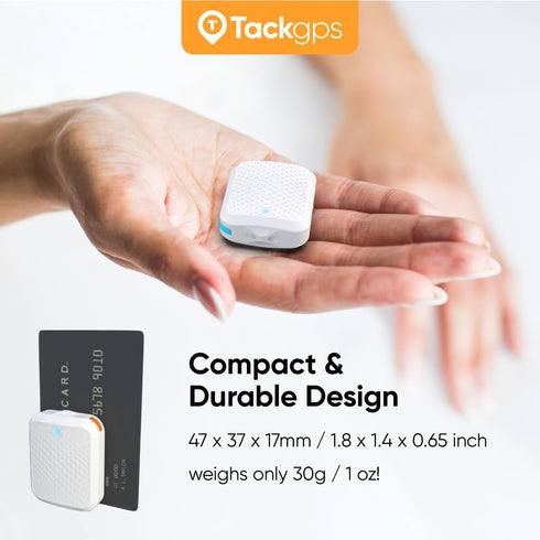 Tack GPS Tracking Device, 30 Days Battery Life, FCC Certified for Kids, Pets, Elderly, and Vehicles