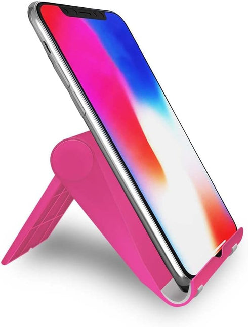 Adjustable Cell Phone Stand for Desk, Portable Phone Holder for Most iPhone, Samsung and Other Smartphones - Pink