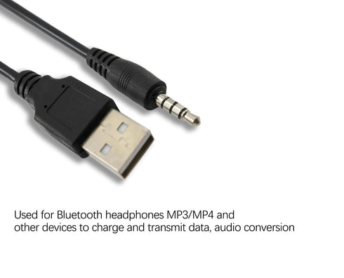 KKPOERT 3.5mm MP3, etc3.3FT USB Cable, Male AUX Audio Jack to USB Public Charging Adapter, Compatible with recorders