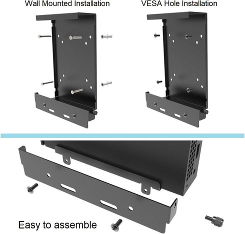 Mini PC Mount for Dell Micro, Wall, VESA, Under Desk Mount for Dell OptiPlex Micro Form Factor, Fits Various Models