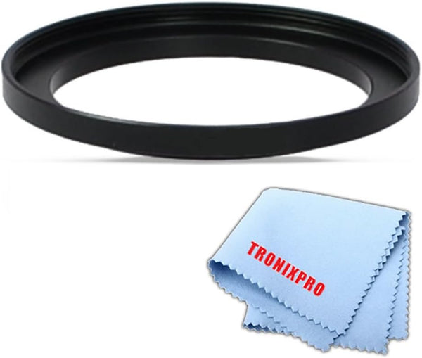 43-52MM Step Ring (Turns 52mm into 43mm) for Fuji, Samsung, Leica, Panasonic, Kodak Cameras & Camcorders + Microfiber
