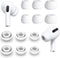 ALXCD 6 Pairs Ear Tips for AirPods Pro 2nd Gen, S/M/L Sizes Silicone Eartips Replacement, White