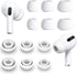 ALXCD 6 Pairs Ear Tips for AirPods Pro 2nd Gen, S/M/L Sizes Silicone Eartips Replacement, White