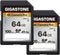 Gigastone 64GB 2-Pack SD Card V30 SDXC Memory Card for 4K Ultra HD Video, with 2 Mini Cases