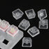 20 pcs Keycaps Replacement DIY Crystal Not Transparent Profile Blank Backlit Accessory for Mechanical Professional