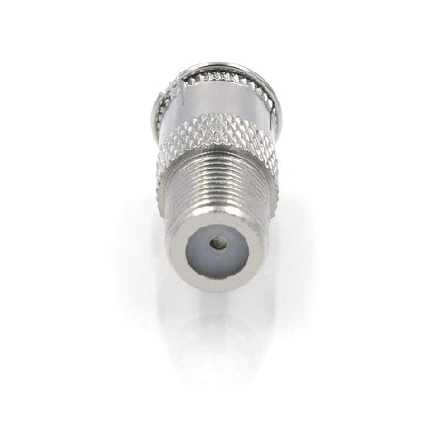VCE Coaxial Cable Quick Connector, Quick Push On Male to F-Type Female Coax Extender, Nickel Plated Adapter for RG6, 5
