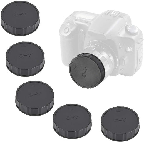 Lens 5pcs Plastic Back Cover, Rear Protective Cover for Contax Yasica C Y Mount SLR Camera Lens