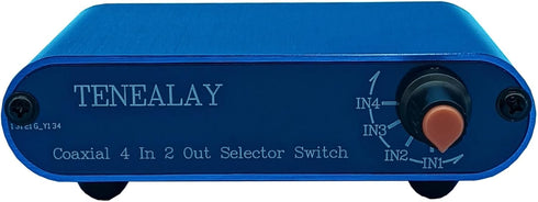 MUSYSHOW 4x2 SPDIF Coaxial Audio Switch Box - 4 Input 2 Output Digital