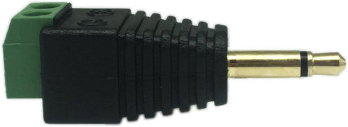 CERRXIAN 3.5mm TS Mono Male to 2 Pin Screw Terminal Female AUX Headphone Replacement Adapter (2-Pack)