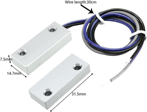 Rolling Door Contact Magnetic Reed Switch Alarm with 3 Wires for N.O./N.C. Applications MC-51