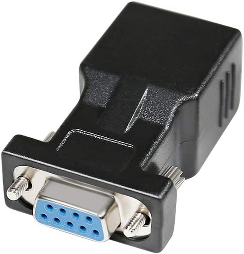 DTECH DB9 to RJ45 Serial Adapter | RS232 Female to RJ-45 Female Ethernet Converter for 9 Pin Devices
