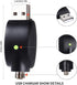 Yacusum 2Pieces USB Thread Cable,USB Smart Charger Cable, Overcharge Protection Adapter with LED Indicator Adapter