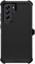 DEFENDER Case for Samsung Galaxy S21 FE 5G - Black, with Holster Belt Clip Defense
