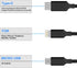 Multi 3 in 1 USB Long iPhone Charging Cable, 1.8M/5.9Ft Nylon Braided Universal Phone Charger Cord USB C/Micro USB/Lightning Connector Adapter for Android/Apple/Samsung/LG/Pixel/Huawei/XiaoMi(Black) by MTAKYI