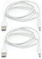 2PCS USB to 5V DC Power Cable, 4FT/1.2M USB to 3.5 x 1.35mm Plug for Charging Fans and Speakers