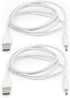 2PCS USB to 5V DC Power Cable, 4FT/1.2M USB to 3.5 x 1.35mm Plug for Charging Fans and Speakers