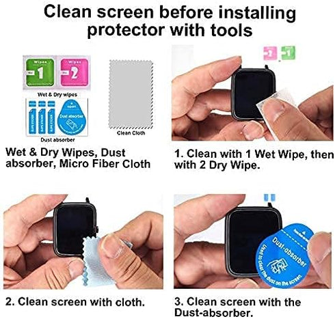 Soft Screen Protector for ID205L ID205S ID205U Smartwatch, Compatible with 1.3” Fitpolo HAFURY (6 pieces)