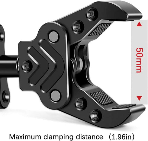 Super Clamp Camera Clamp Mount with 1/4" Thread Bottom for GoPro, Ronin, LCD Field Monitor, LED Lights, Mic