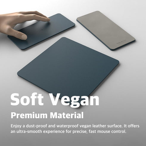 POUT H3 3-in-1 Split Max Wireless Charging Mouse Pad Fast Qi Charger, Mousepad Mat, and Magnetic Tray Organizer