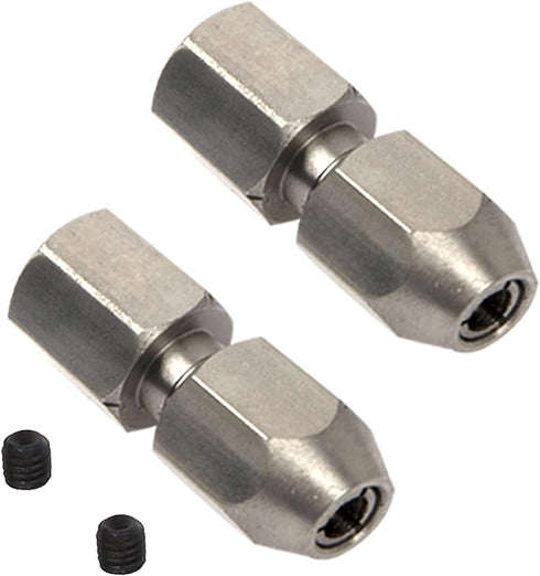 2Pack (5mm 4mm) Vgoohobby CNC Stainless Steel RC Flex Collet Coupler Flexible Coupling Motor Shaft Locker for DIY RC