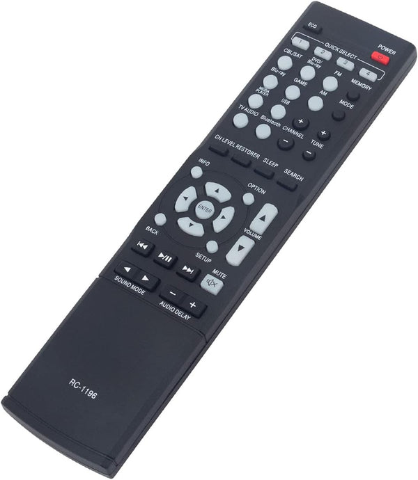 RC-1196 RC1196 Replacement Remote Control for Denon Receiver Models AVR-S510, AVR-S500BT, and More