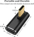 AuviPal 90 Degree USB C Adapter (2 Pack), 40Gbps USB C Male to Female Right Angle Connector Extender