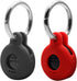 Case for Tile Sticker (2022) 2-Pack, Small Bluetooth Tracker Cover for Remote Finder and Item Locator, Black+Red