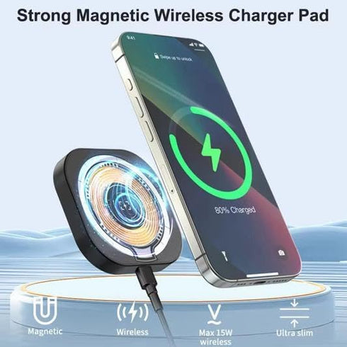 Generic 3in1 15W Wireless Charger Charging Station, Fast Wireless Charging Dock, Qi Certified MultiDevice Charging Pad