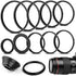 10 Pieces Metal Step-Down Adapter Rings Kit for DSLR Camera Lens Filter Stepping