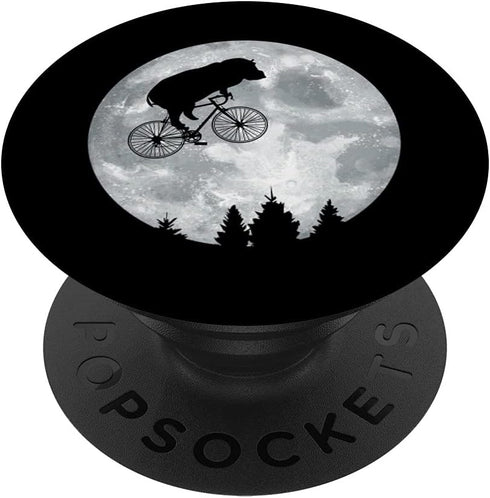 HIPPO Riding Moon Bike Halloween Lunar Cycling PopSockets Swappable PopGrip