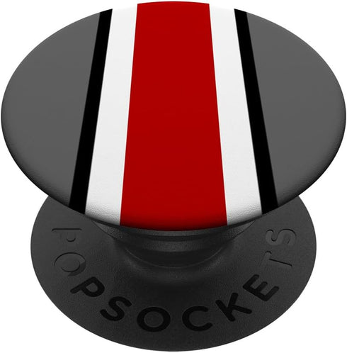 Ohio Home State Pride Red and Gray Striped PopSockets Standard Grip
