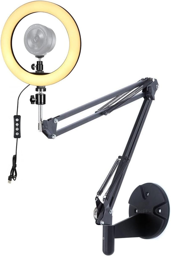Kiyo Pro Webcam Ring Light Wall Holder, 10'' Streaming Light with Wall Folding Mount for Razer Kiyo Webcams