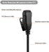 Two Way Radio Earpiece with PTT, Compatible with Kenwood 2.5mm+3.5mm 2-Pin Walkie Talkie Headsets - Single Wire Mic