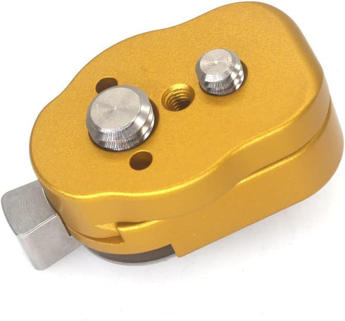 Mini Quick Release Plate System for Camera Monitors, Arms, Accessories, Microphones, Key Lights with 3/8 screws (Gold)