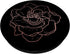 Simple Cute Black Rose Gold Flower Minimalist Aesthetic PopSockets Swappable PopGrip
