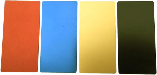 Anodized Aluminium Laser Engraved Mount Metal Plate Etching Sheets 100X50mm Round Corner with Adhesive