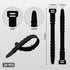Reusable Zip Ties, Silicone Zip Ties, 20pcs Rubber Cable Ties, Reusable Fastening Cable Ties,Twist Ties for Bags,Travel Items,Camping Gear Must Haves,Black Cord Ties 4.5inch (20Pcs Black) by QPIXVB
