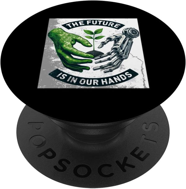 Eco Futurism Robotics PopSockets Standard PopGrip