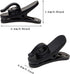 1 Inch Small Plastic Rotate Earphone Clips for Fixing Earbuds Cables Corded Headset Headphone Wires to Shirt, Pack of 8 (Black)