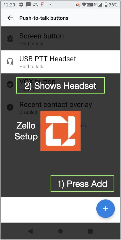 PTT Earpiece USB C, Earbuds with PTT Button and Mic for Teams, Zello, Walkie Talkie Apps on Android Smartphones