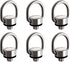 6Pack Camera D Ring Screw 1/4"-20 Camera Carabiner Clip Mount Hinged Holder