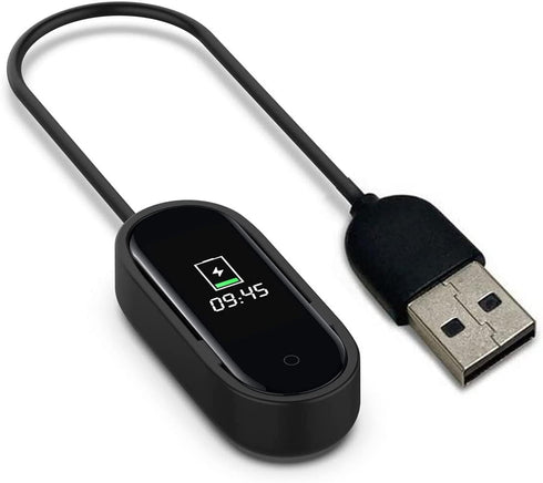 USB Charging Cable Charger for Fitness Sport Tracker Xiaomi Mi Band 4, Black