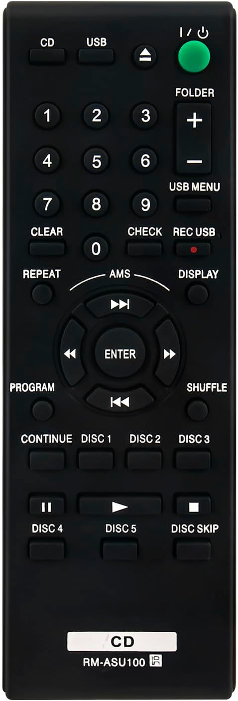 RM-ASU100 Replaced Remote for Sony CDP-CE500 CD Player, 5-Disc CD Changer