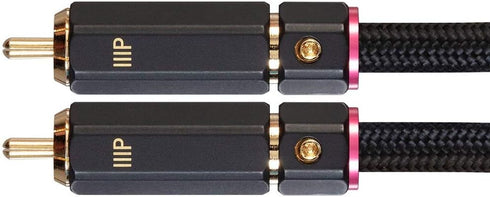 Monoprice 3.5mm to 2-Male RCA Adapter Cable - 3 Feet, Black, Gold Plated Connectors, Double Shielded